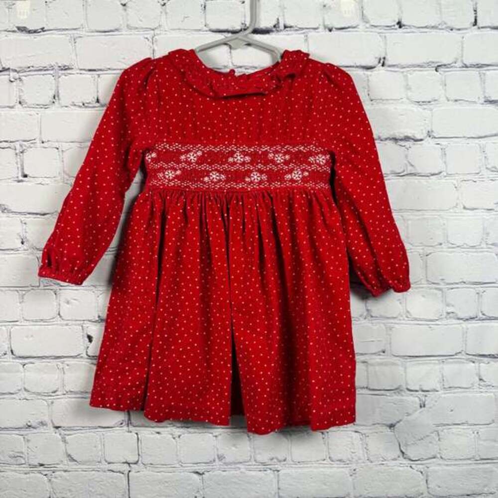 Bonnie Baby Boutique Red Corduroy Holiday Dress 24 Months - Picture 1 of 5